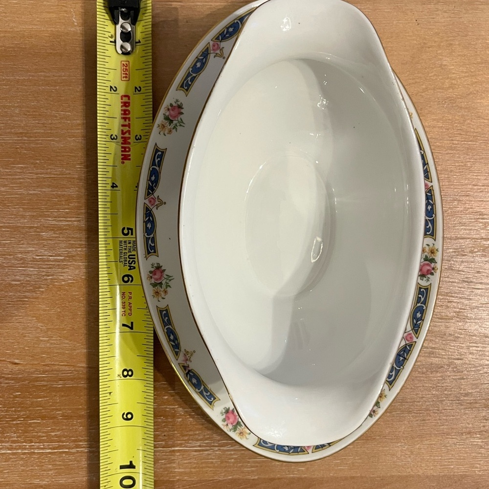 Antique T&V Limoges France Porcelain Gravy Boat Att’d Underplate Longchamps Rose - Picture 5 of 7